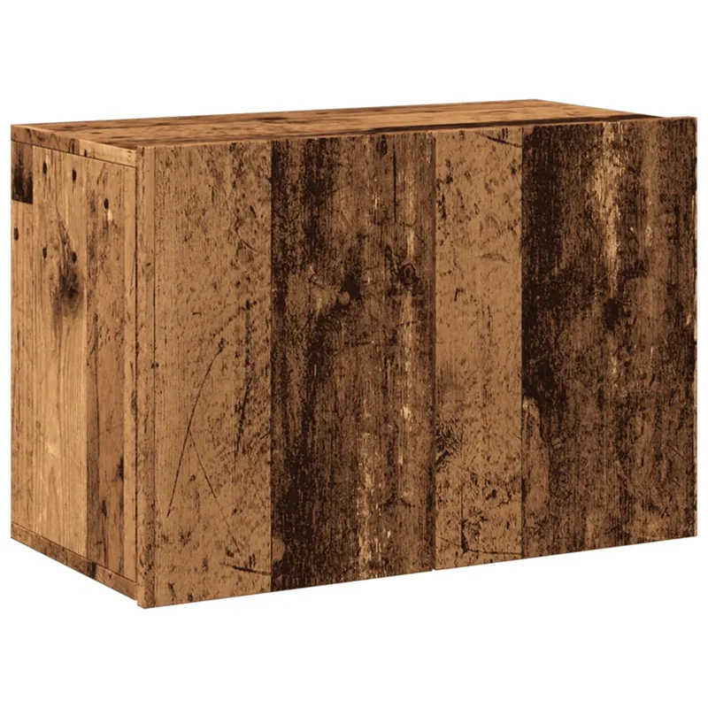 Meuble TV mural pratique grand espace de rangement 60 x 30 x 41 cm en bois d'ingénierie vieux bois 02_0051162