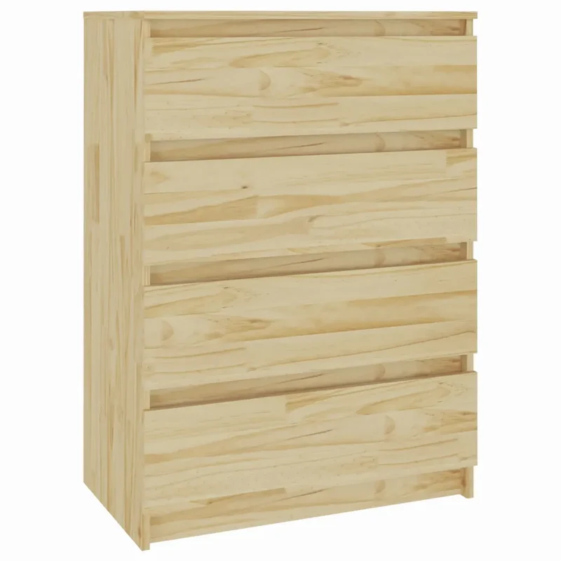 Armoire d'appoint 60 x 36 x 84 cm minimaliste pratique rangement 4 tiroirs en bois de pin massif 02_0047906